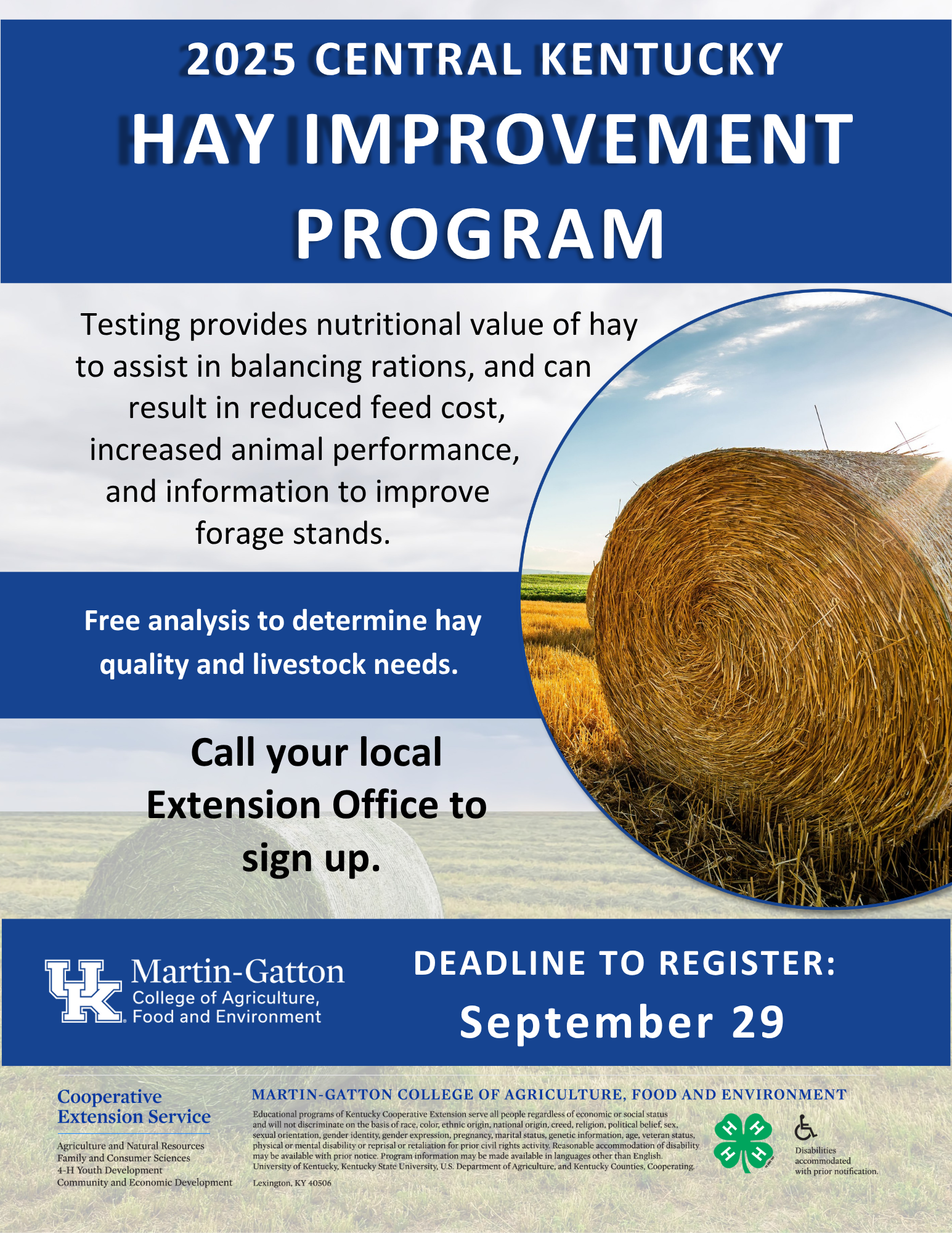 Hay Improvement Program Flyer
